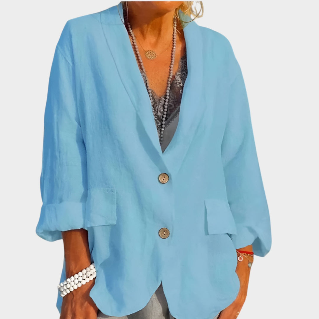 Women’s Linen Blazer | Lightweight Tailored Jacket for Business, Casual &amp; Smart Wear