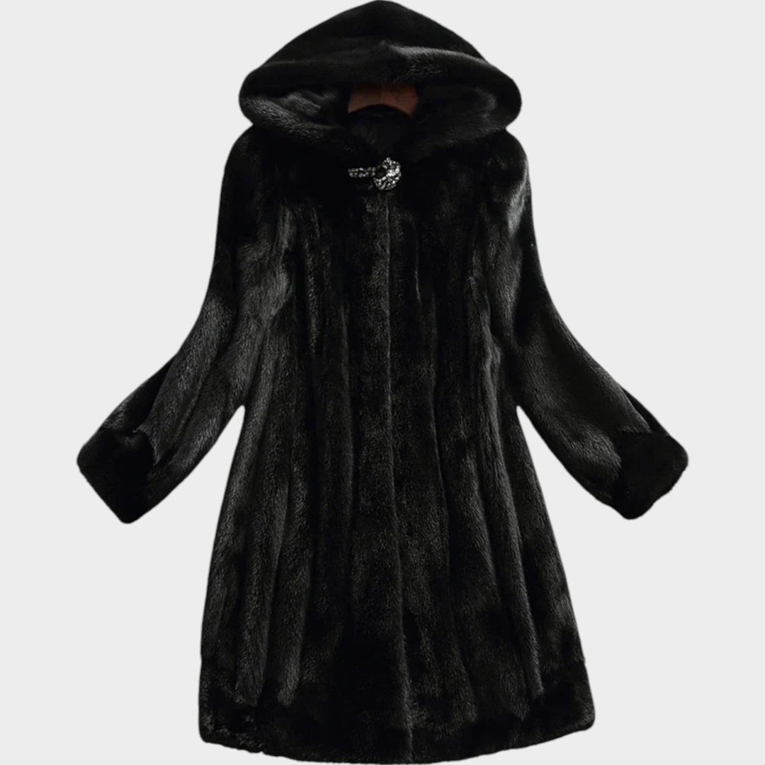 Faux Fur Wool Coat