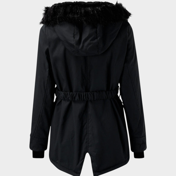 Women’s Parka Winter Coat Hooded Button Closure Pockets