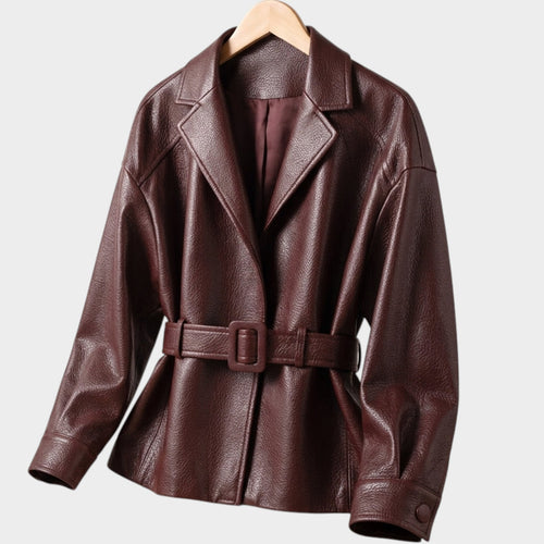 Women’s Belted Jacket Long Sleeve Waist Tie Design