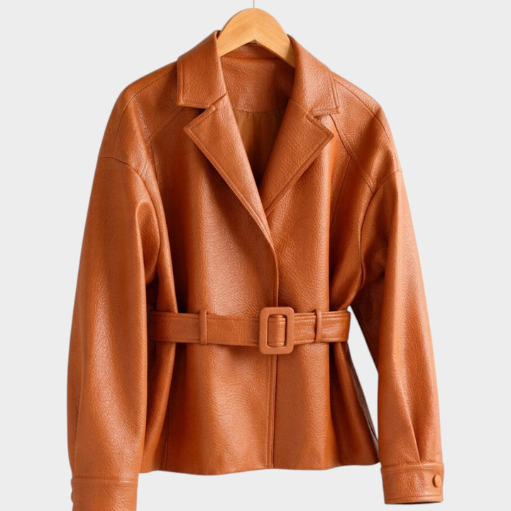 Women’s Belted Jacket Long Sleeve Waist Tie Design