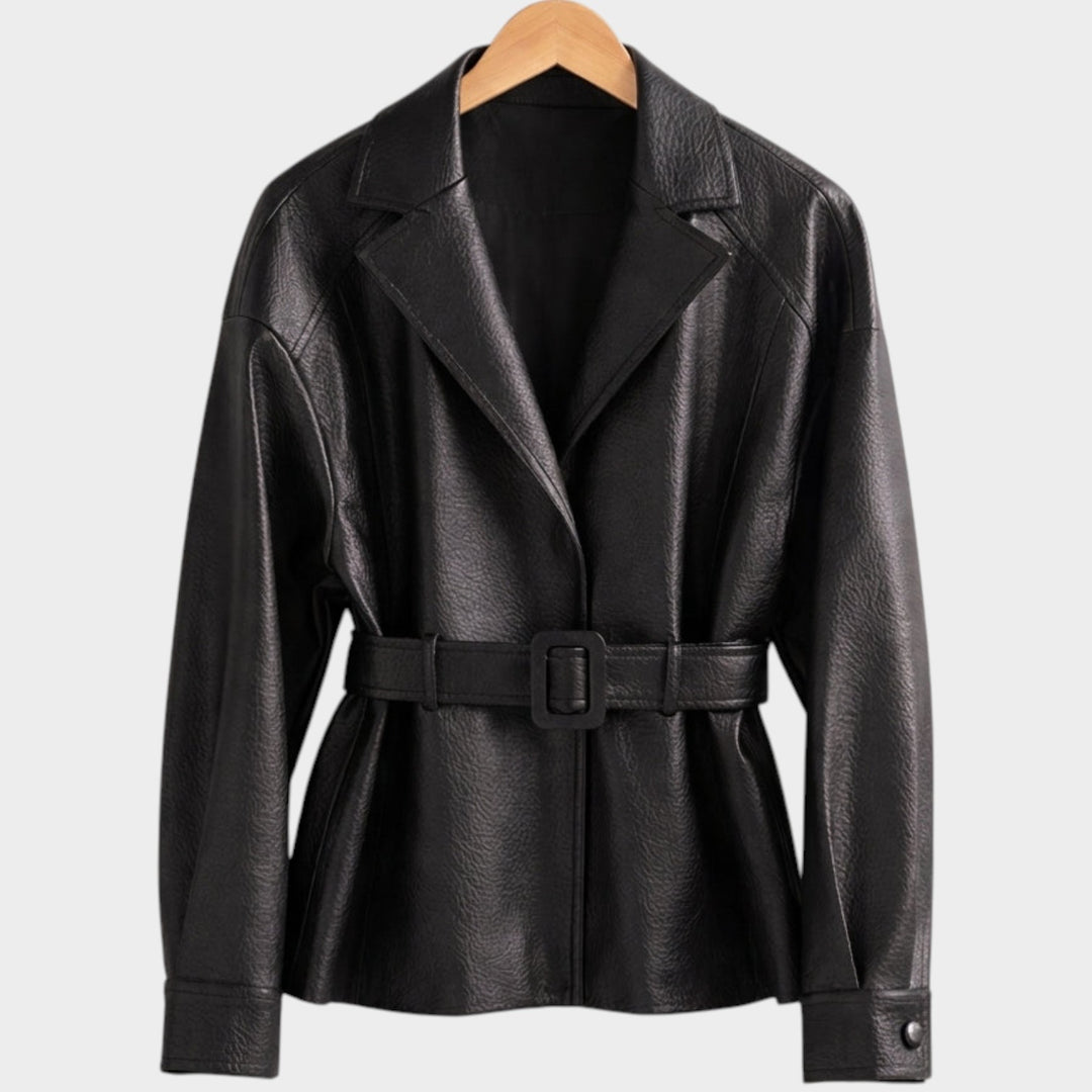 Women’s Belted Jacket Long Sleeve Waist Tie Design