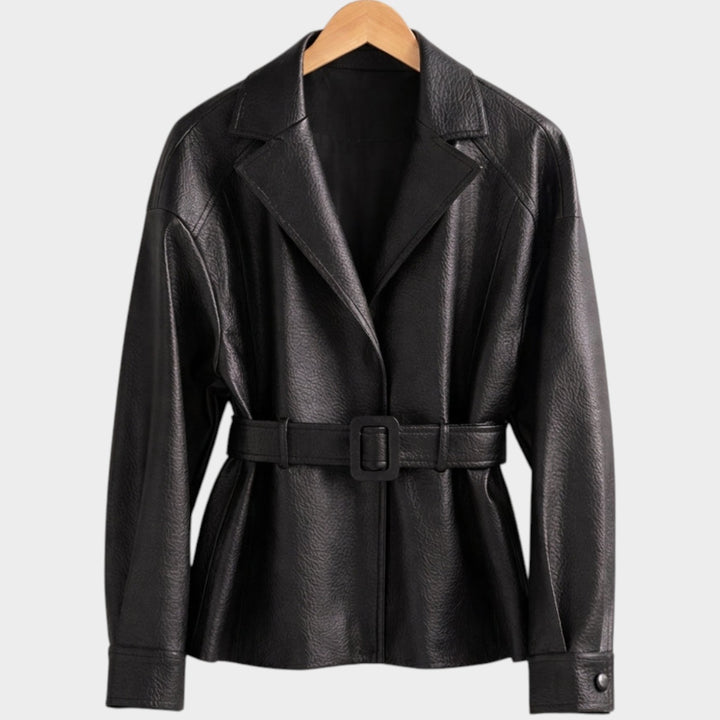 Women’s Belted Jacket Long Sleeve Waist Tie Design