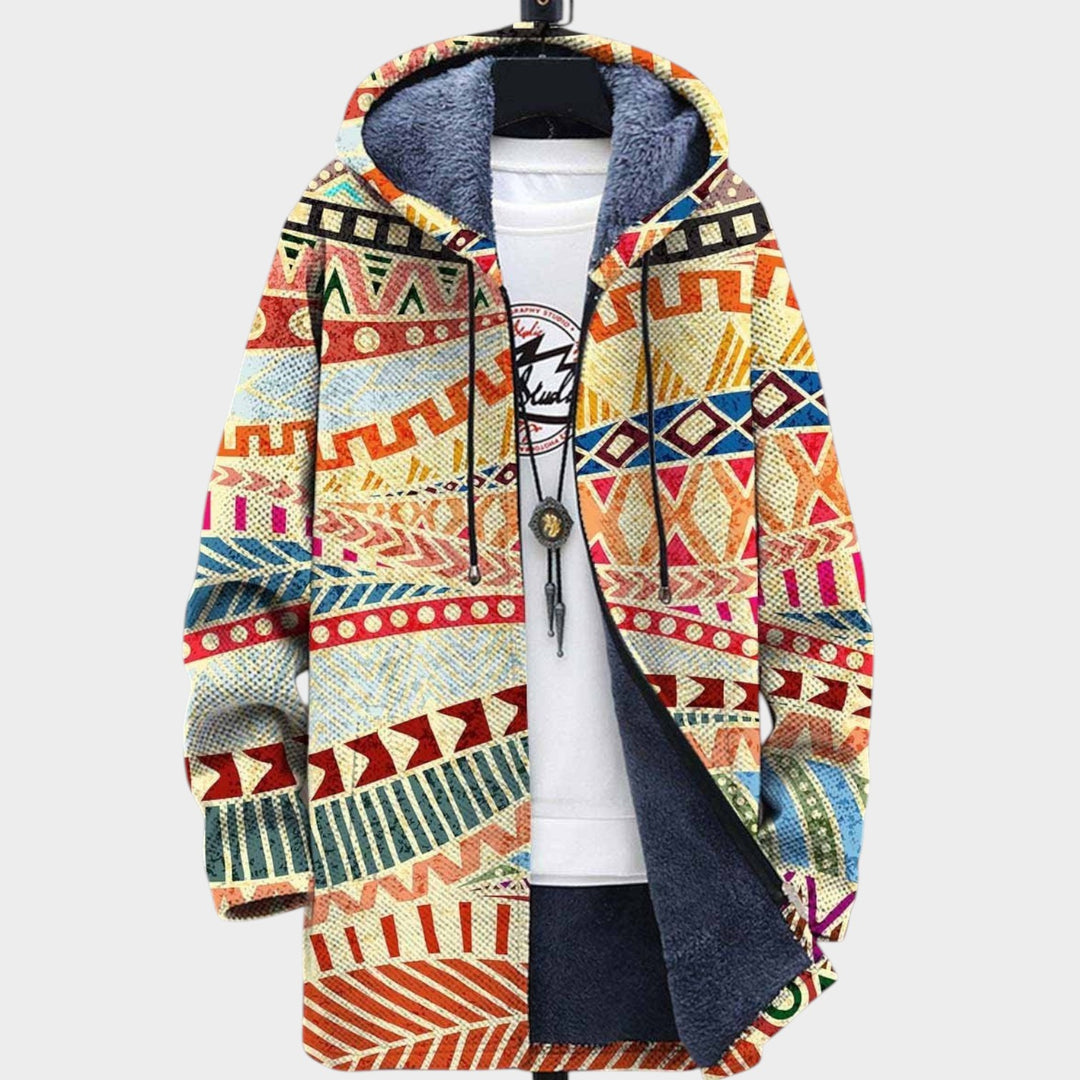 Women’s Fleece Jacket Abstract Knit Pattern