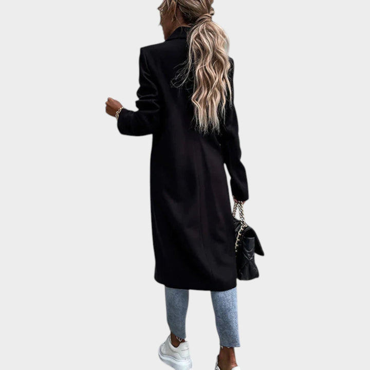 Women’s Long Coat Double Breasted Notch Collar