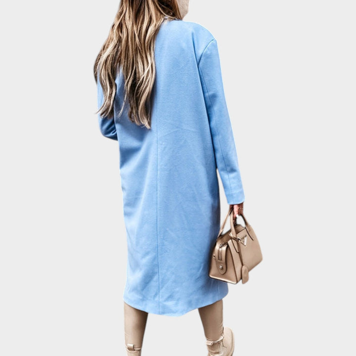 Women’s Long Coat Double Breasted Notch Collar