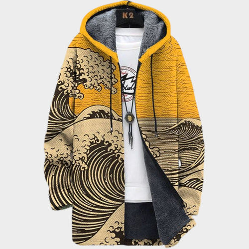 Women’s Fleece Jacket Nature Inspired Knit Design