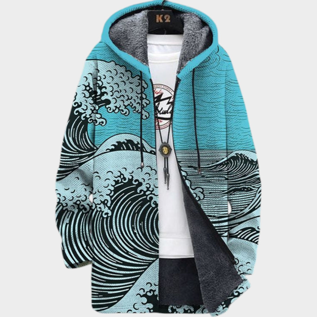 Women’s Fleece Jacket Nature Inspired Knit Design