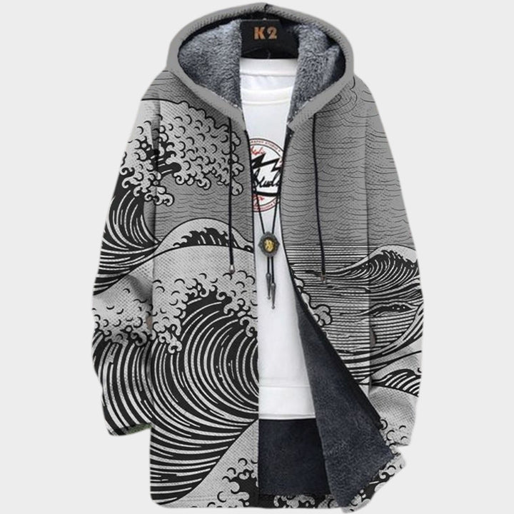 Women’s Fleece Jacket Nature Inspired Knit Design