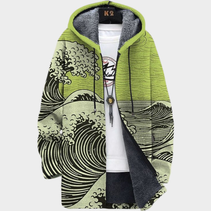 Women’s Fleece Jacket Nature Inspired Knit Design