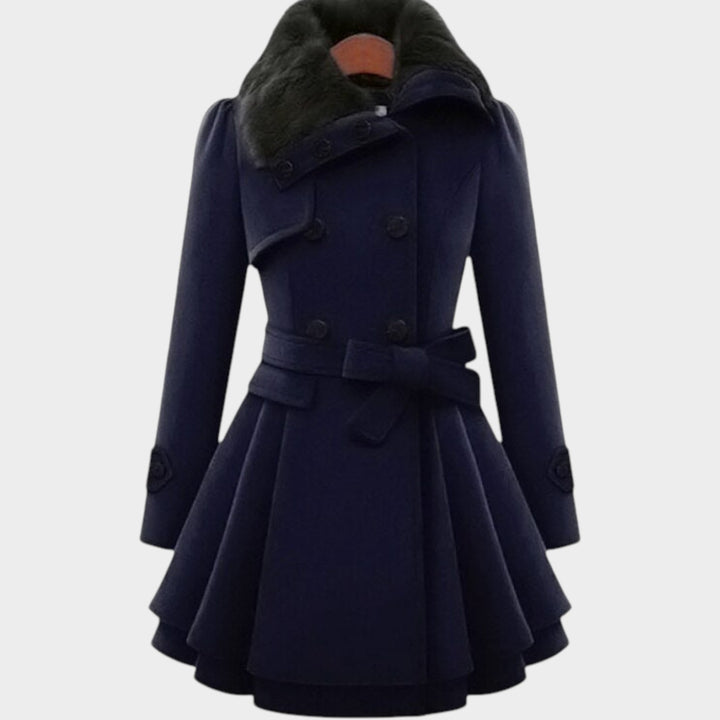 Women’s Double-Breasted Coat Minimalist Design