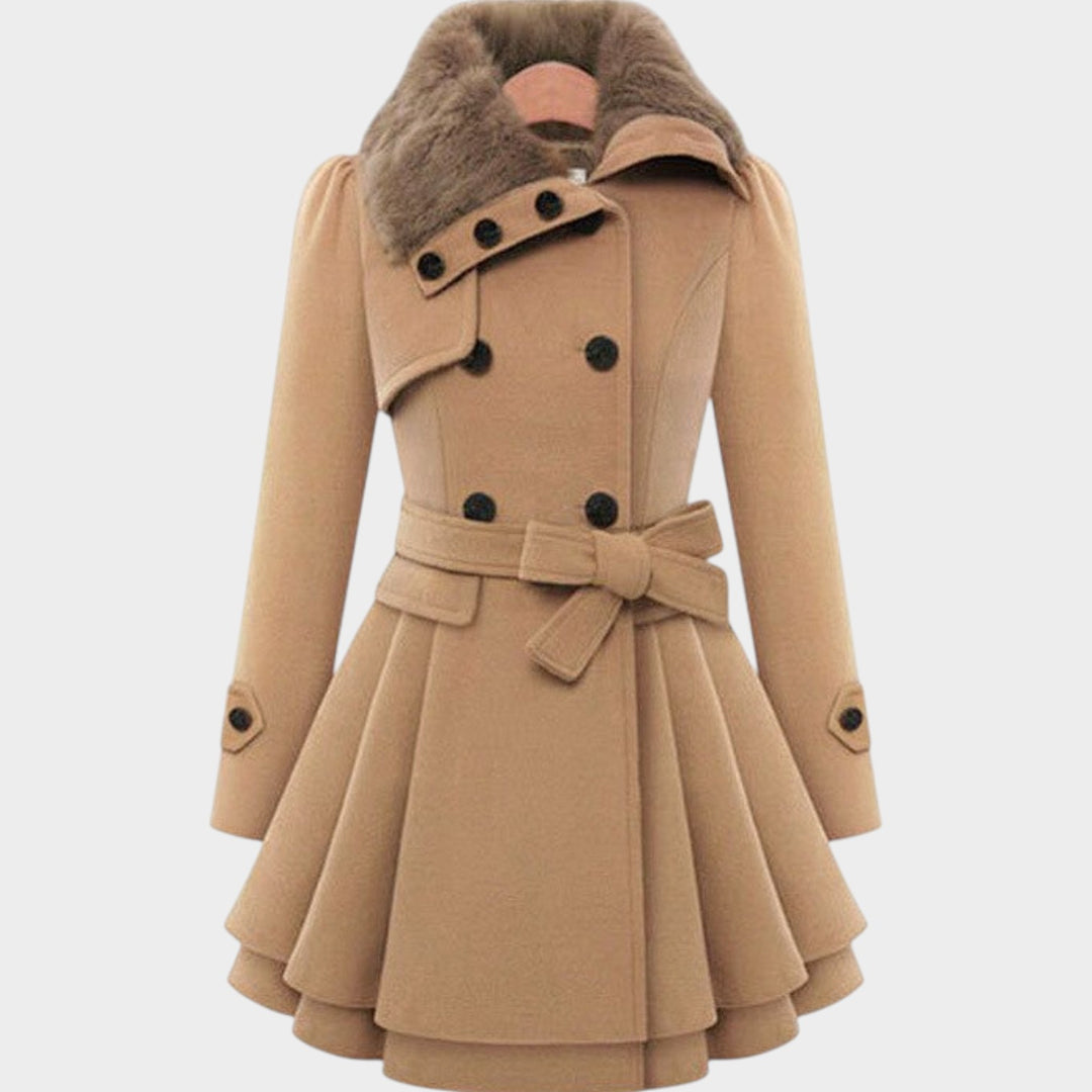 Women’s Double-Breasted Coat Minimalist Design