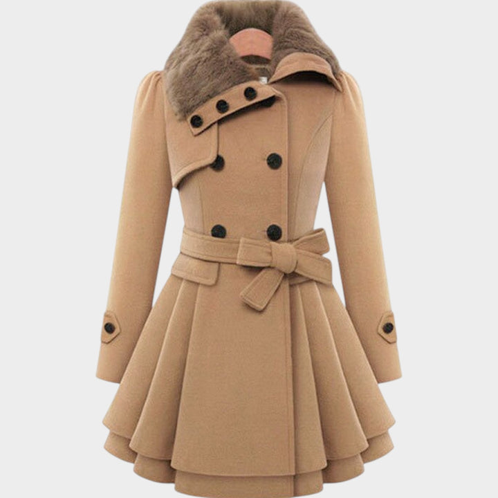 Women’s Double-Breasted Coat Minimalist Design