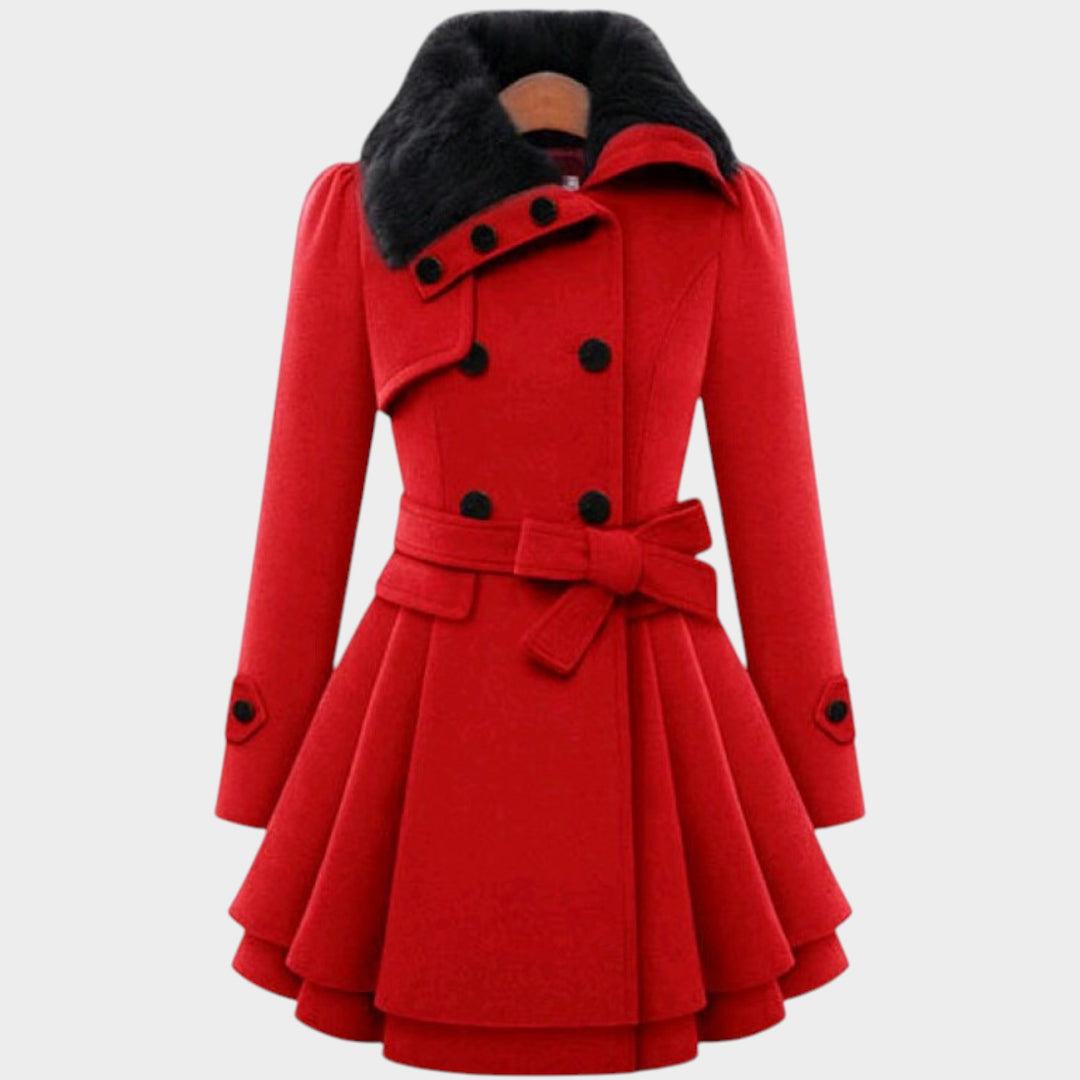 Women’s Double-Breasted Coat Minimalist Design