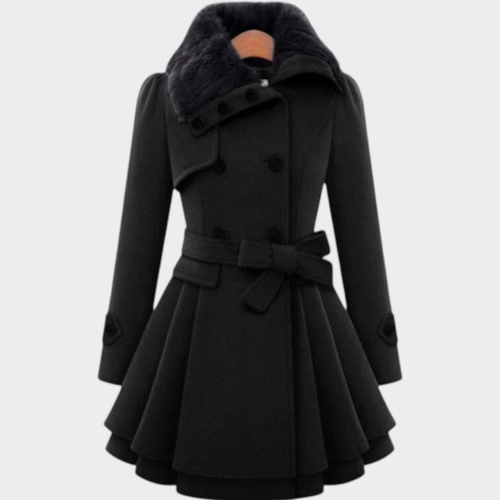Women’s Double-Breasted Coat Minimalist Design