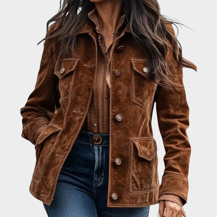 Women’s Suede Jacket Vintage Inspired Casual Style
