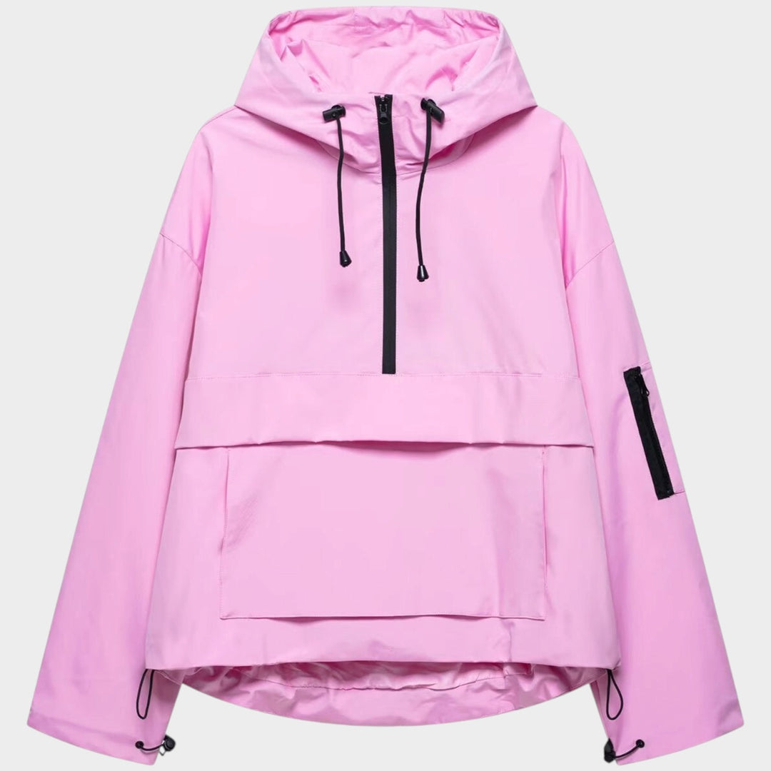 Women’s Hooded Pullover Jacket Triple Protection Features