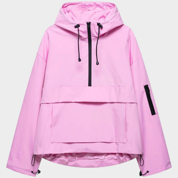 Women’s Hooded Pullover Jacket Triple Protection Features