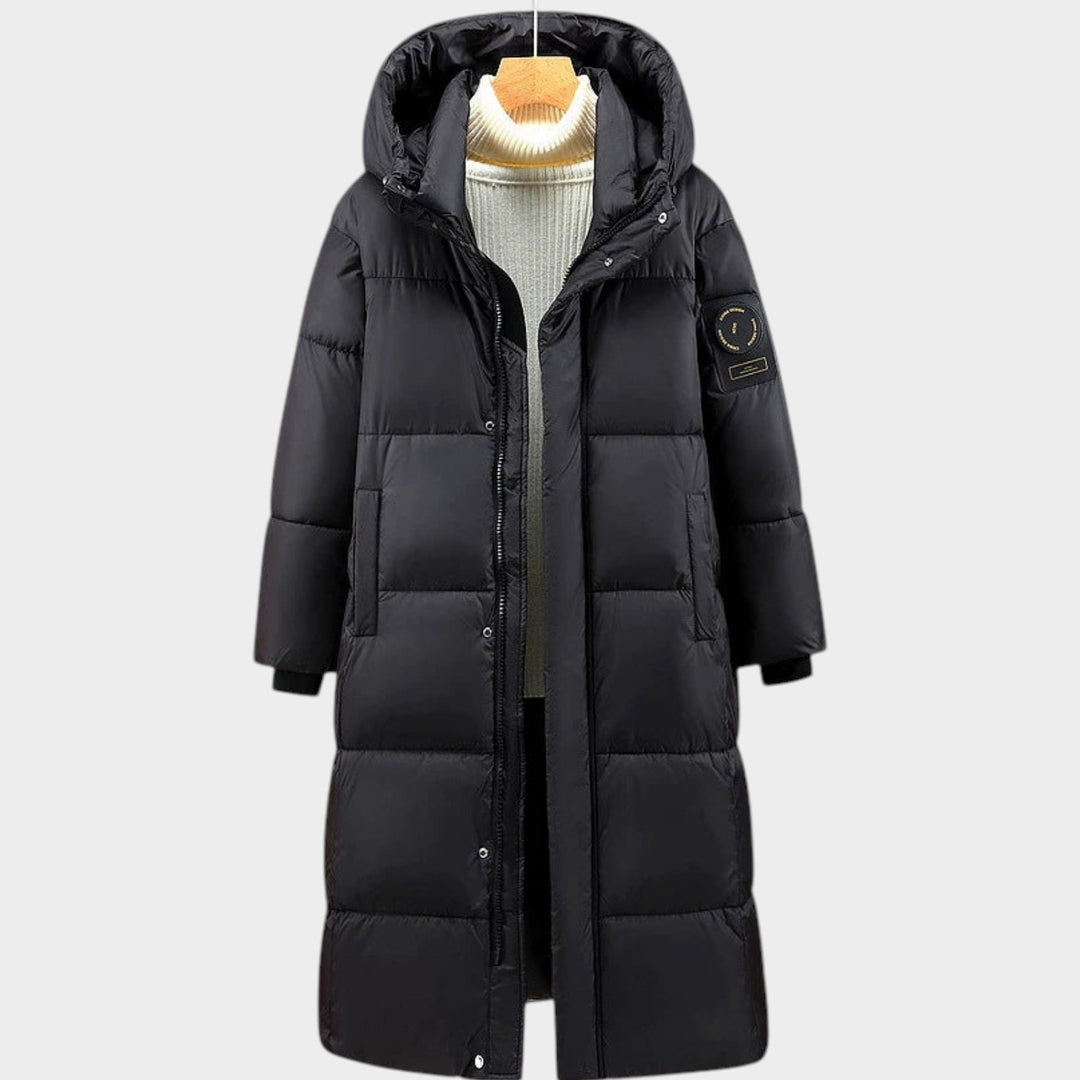 Women’s Winter Parka Coat Quilted Extra Long Hooded Thermal