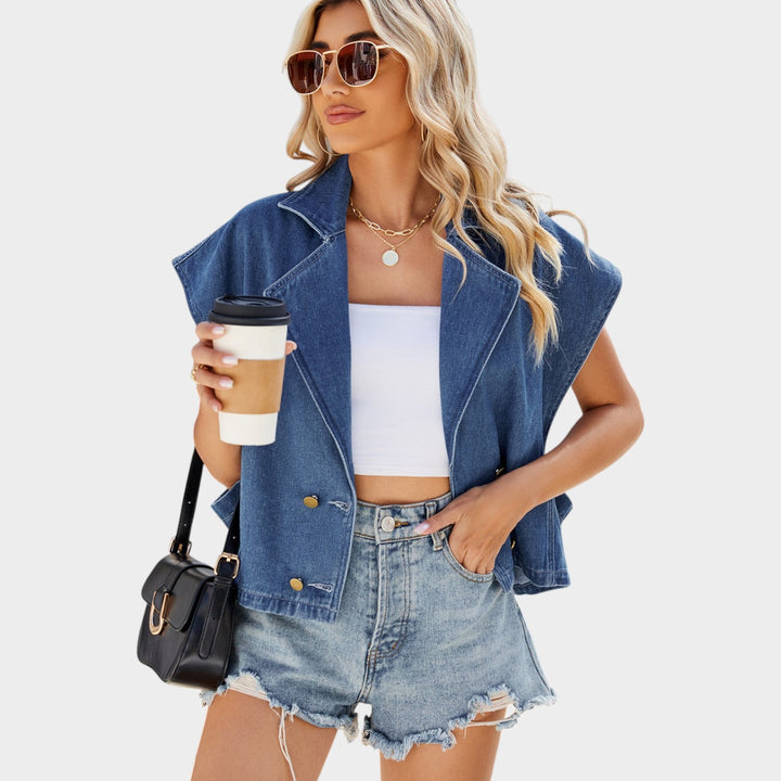 Denim Vest For Women With A Modern Oversized Cut
