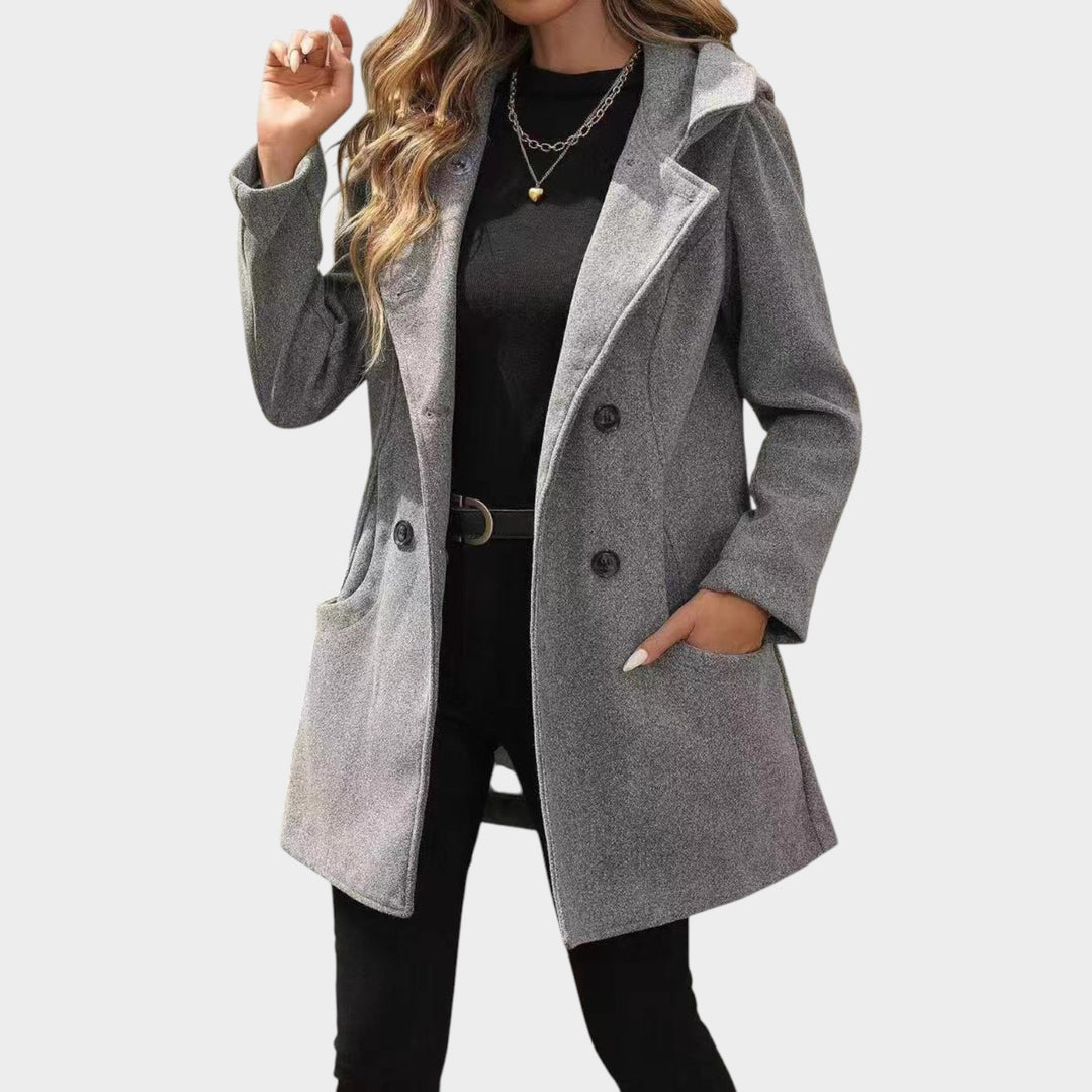 Women’s Wool Coat Double Breasted Lapel Collar