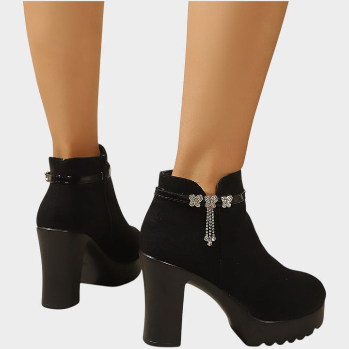 Women’s Ankle Boots Glitter Detail Non Slip Sole