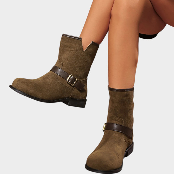 Women’s Ankle Boots V Cut Strap Detail