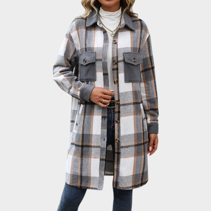 Women’s Plaid Coat Long Sleeve