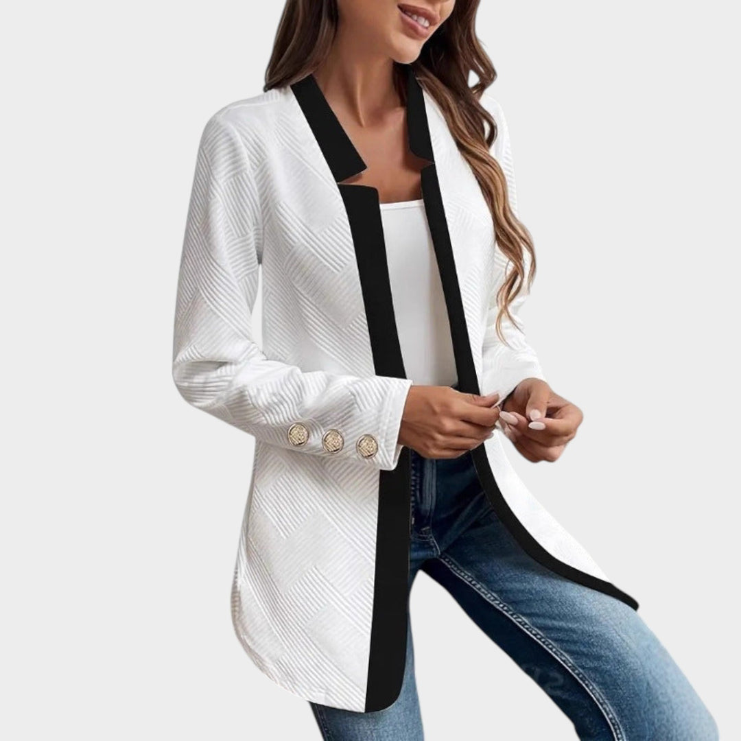 Women’s Blazer Contrast Collar Tailored Fit