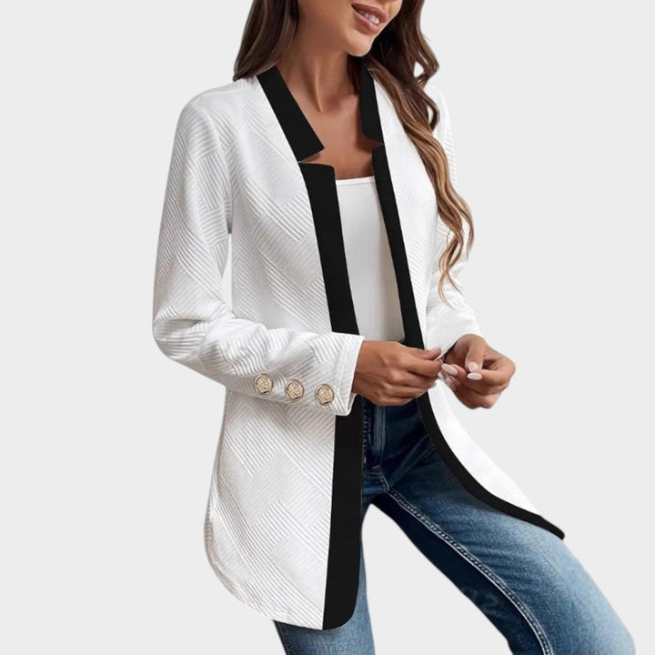 Women’s Blazer Contrast Collar Tailored Fit