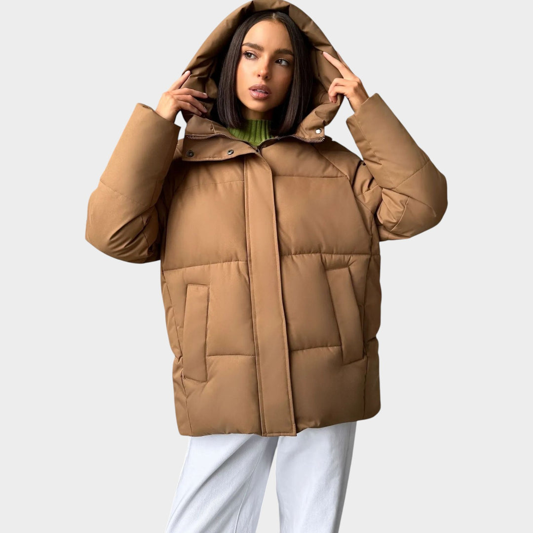 Women’s Quilted Winter Jacket Oversized Hooded Design