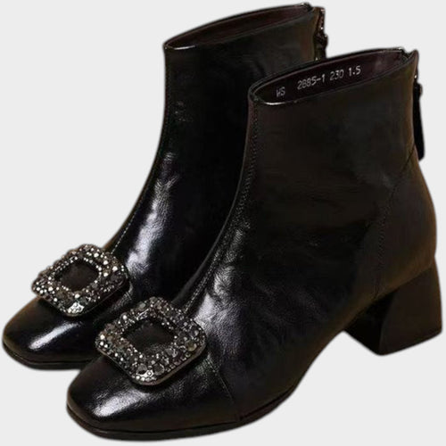 Women’s Ankle Boots Heeled  Square Toe