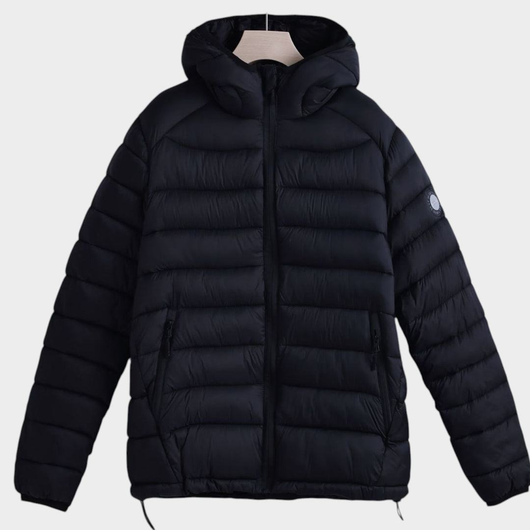 Women’s Quilted Jacket Hooded Drawstring Waist