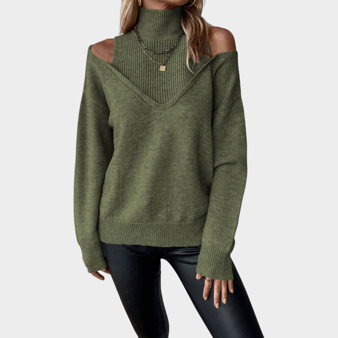 Women’s Turtleneck Sweater Long Sleeve Knit Pullover