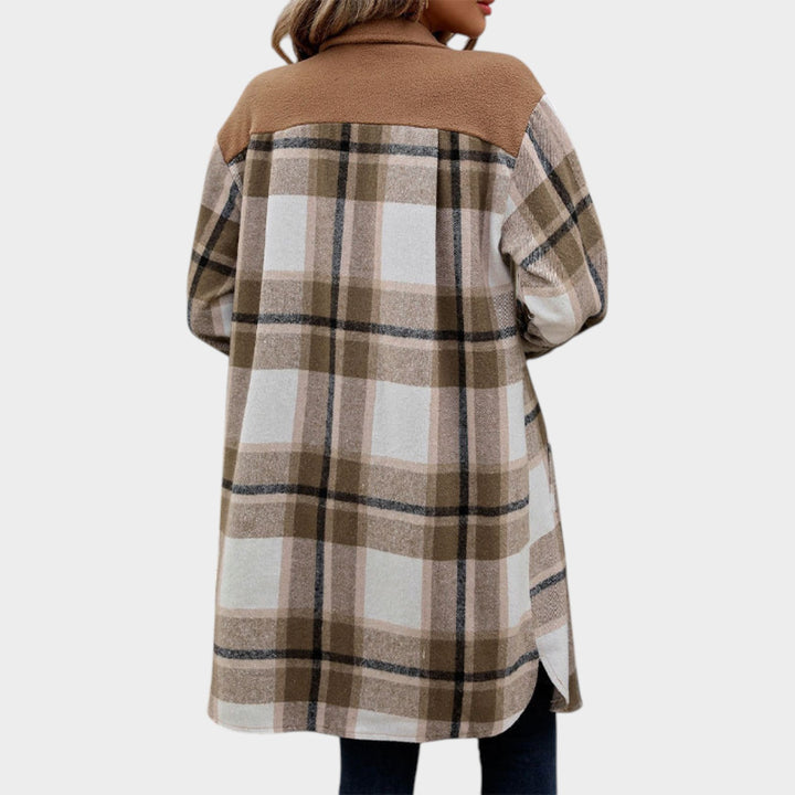 Women’s Plaid Coat Long Sleeve