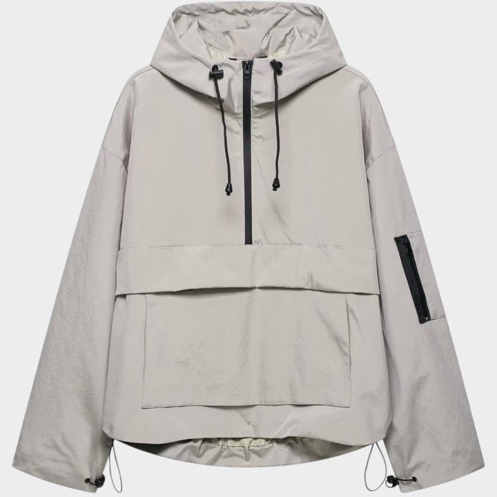 Women’s Hooded Pullover Jacket Triple Protection Features