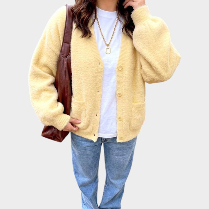 Women’s Casual Knit Cardigan V Neck Button Up