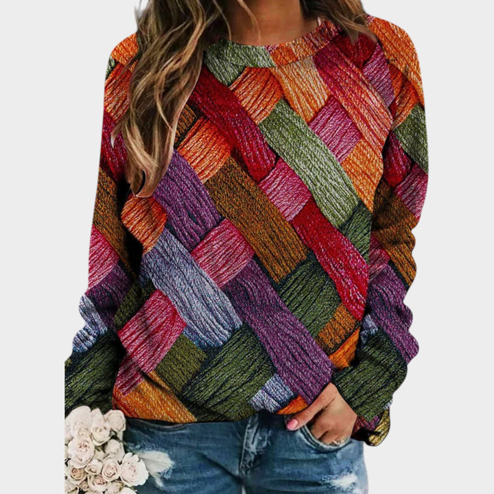Women’s Knit Sweater Crew Neck Long Sleeve Casual Pullover