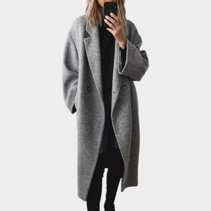 Women’s Double Breasted Coat Oversized Lapel Collar