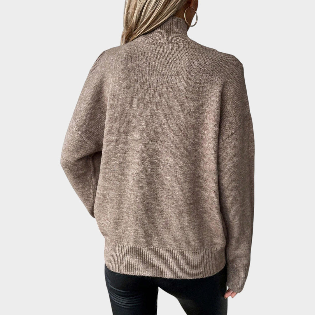 Women’s Turtleneck Sweater Long Sleeve Knit Pullover