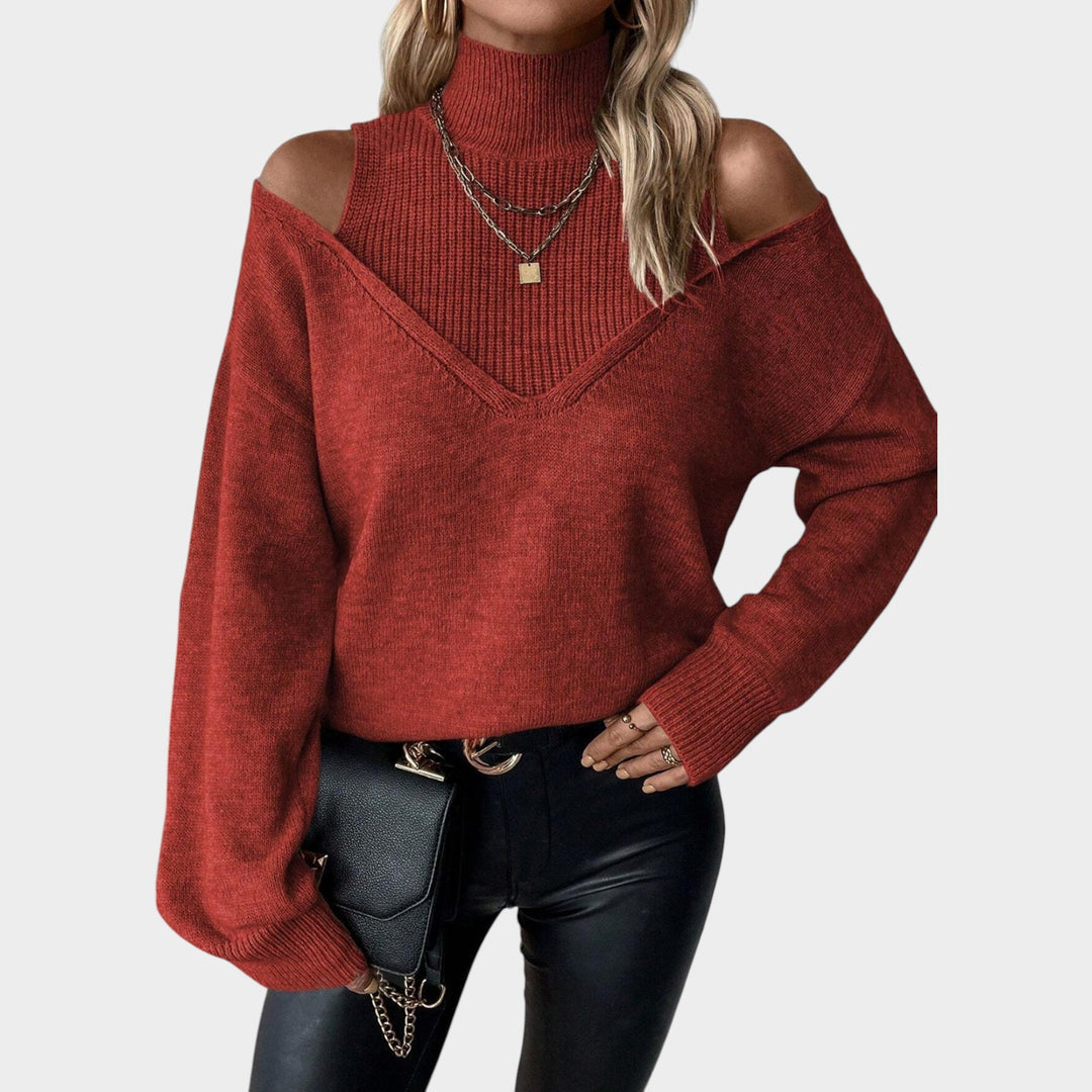Women’s Turtleneck Sweater Long Sleeve Knit Pullover