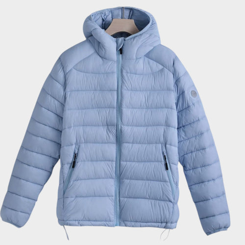 Women’s Quilted Jacket Hooded Drawstring Waist
