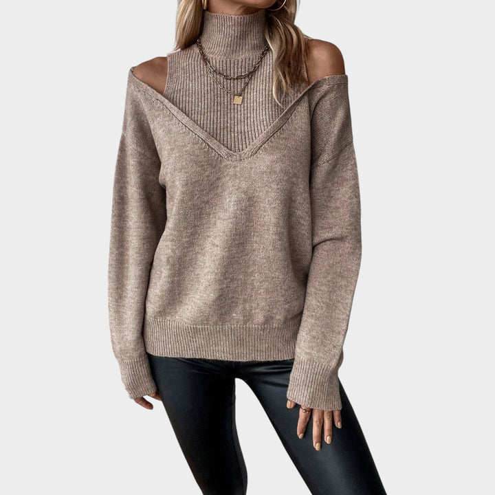 Women’s Turtleneck Sweater Long Sleeve Knit Pullover