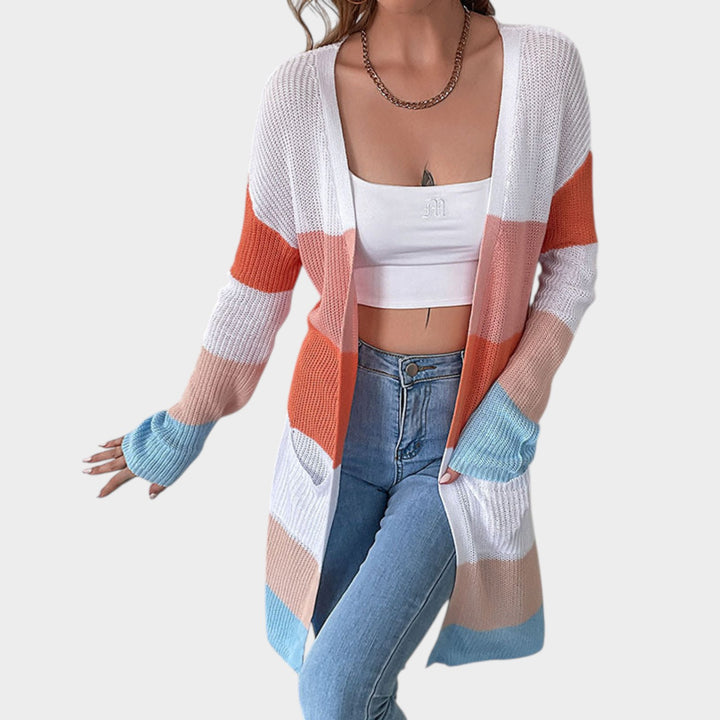 Women’s Knit Cardigan Long Sleeve Pocket Design