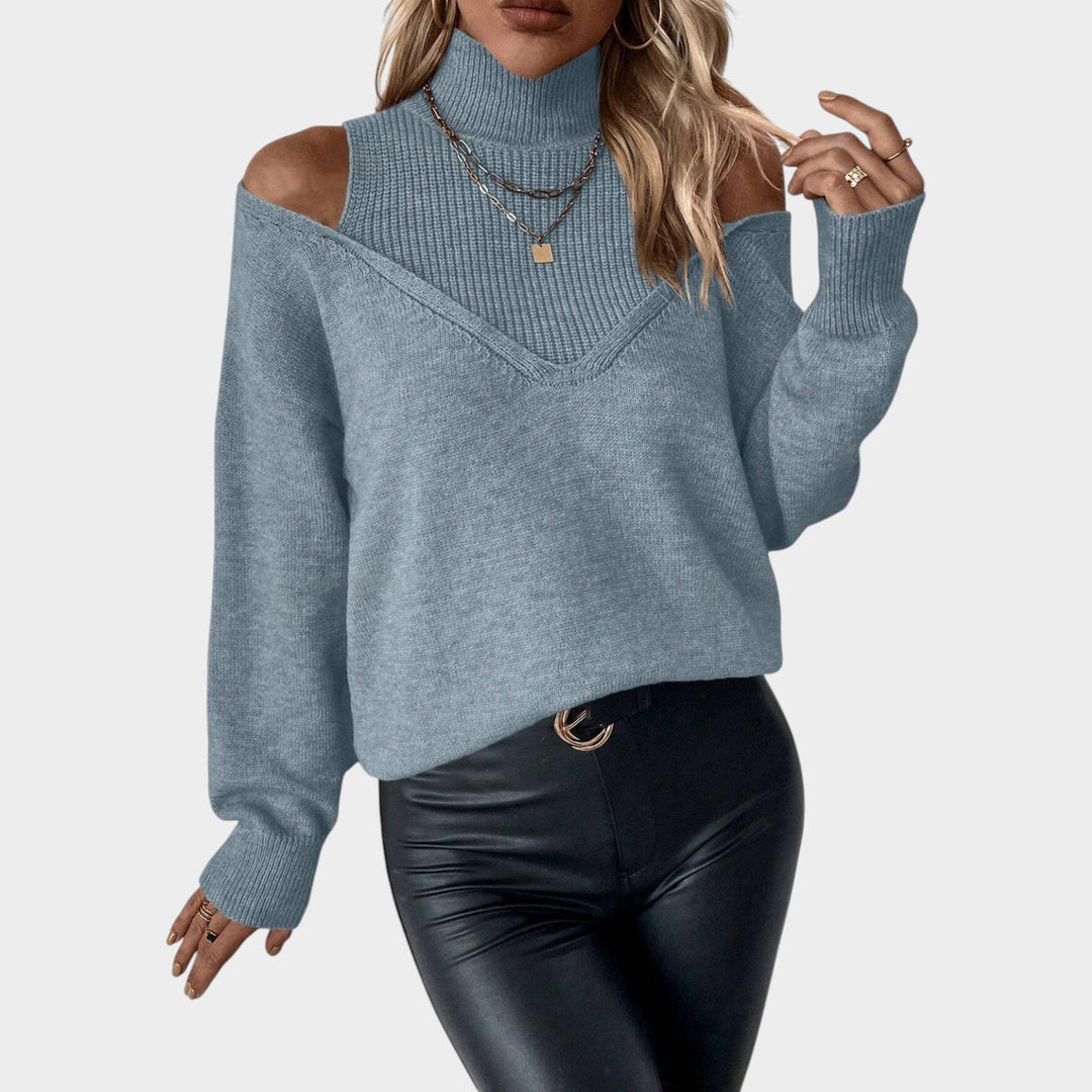 Women’s Turtleneck Sweater Long Sleeve Knit Pullover