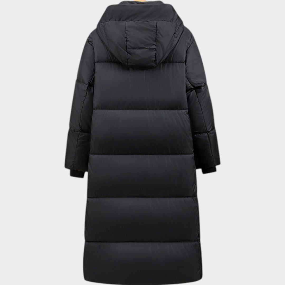 Women’s Winter Parka Coat Quilted Extra Long Hooded Thermal