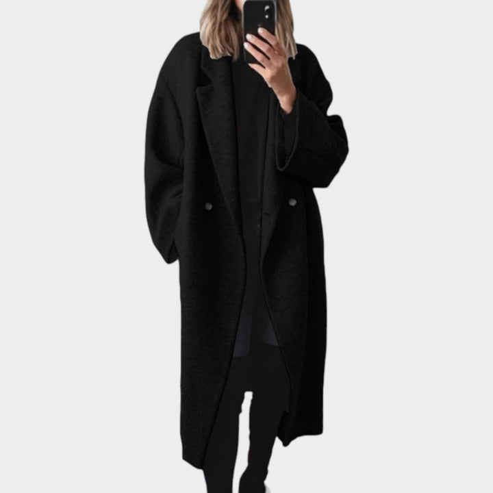 Women’s Double Breasted Coat Oversized Lapel Collar