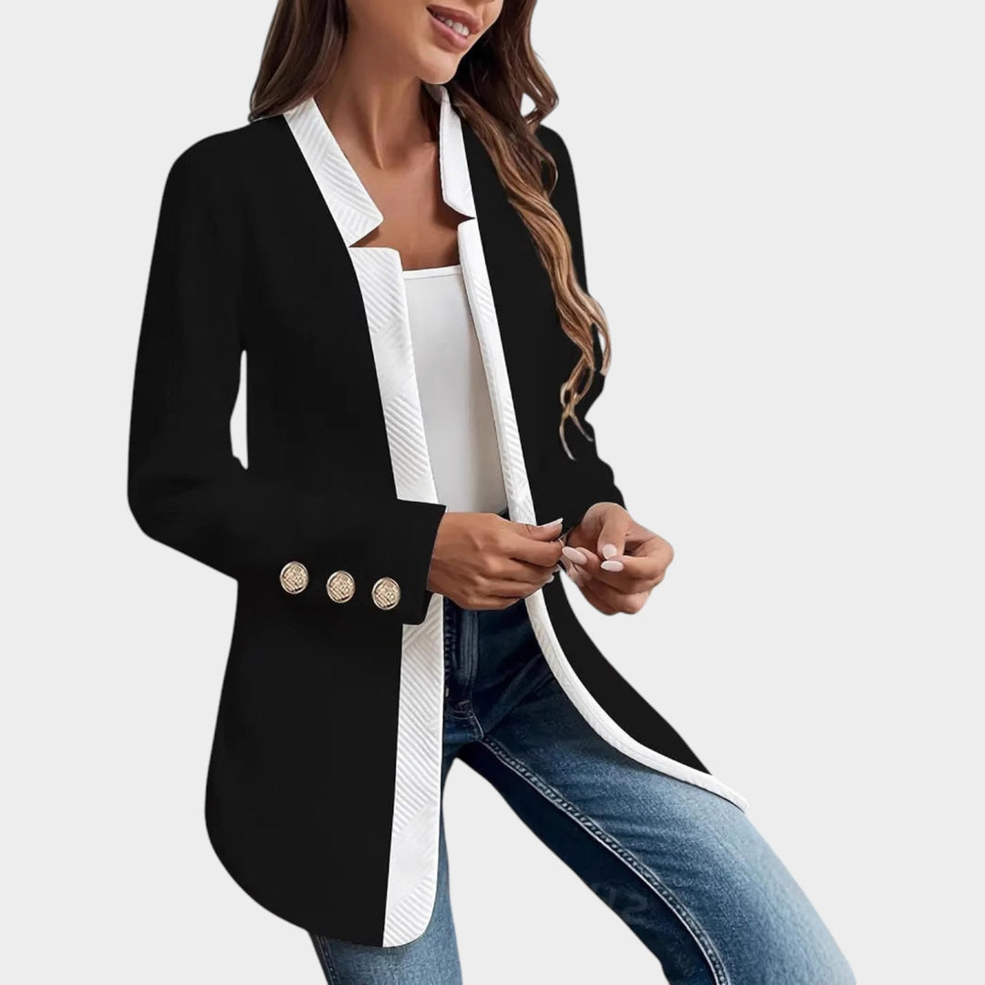 Women’s Blazer Contrast Collar Tailored Fit