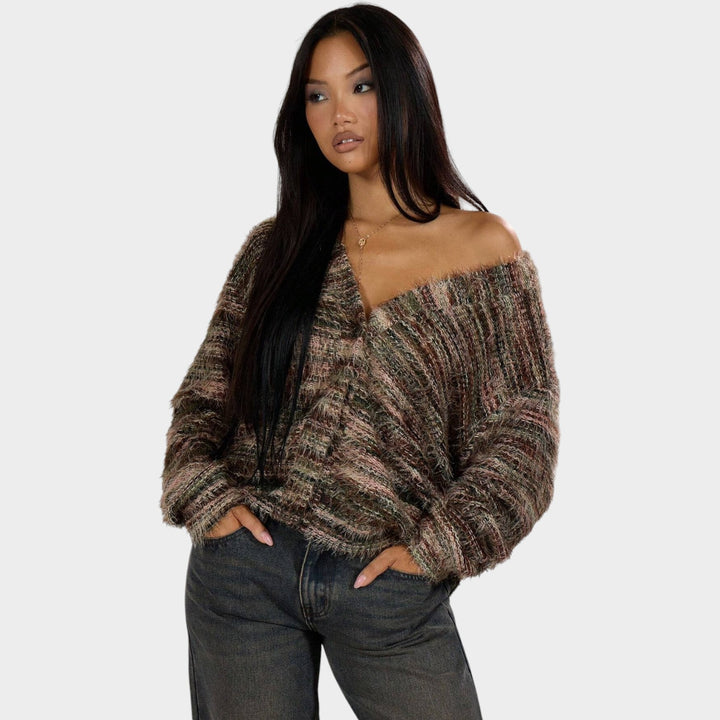 Women’s Knit Sweater Long Sleeve Oversized Fit
