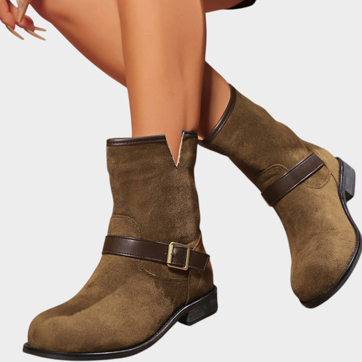 Women’s Ankle Boots V Cut Strap Detail